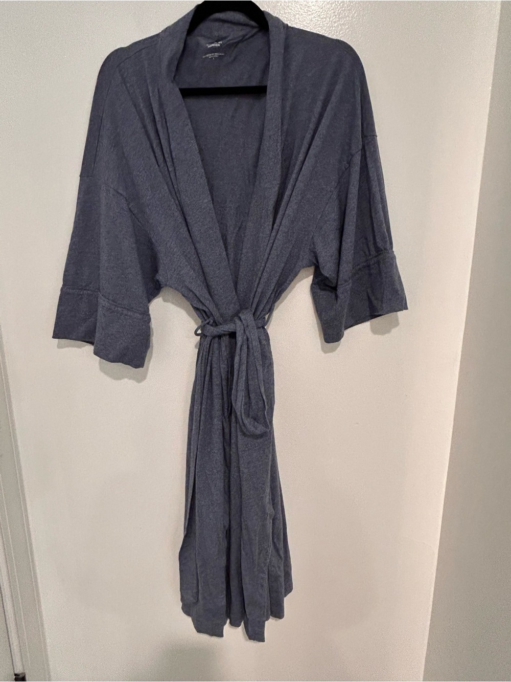 J. Jill Slate Blue Wrap Robe with Tie Belt